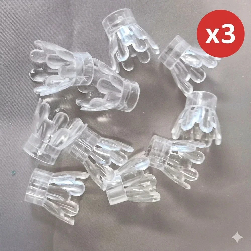 VTG Christmas Light Reflector Replacements LOT of‎ 30 Clear Tulip Flower 70s 80s